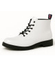 White patent leather rangers, minimalist punk style by Nevermind.