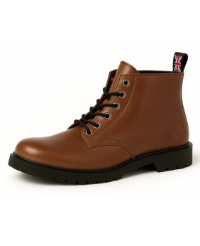 Steampunk-Stiefel braun aus Glattleder Nevermind