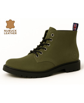 Rangers 06 ojales nubuck verde oliva de estilo grunge militar