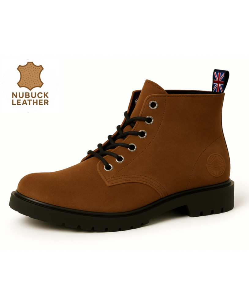Rangers 06 eyelets brown nubuck in retro workwear style