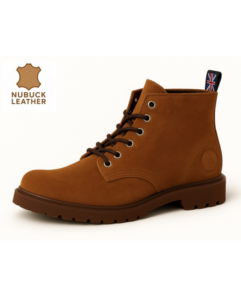 Rangers 06 œillets nubuck marron vintage au style rock artisanal