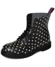 Leather punk boots polka dot 8 eyelets Nevermind.