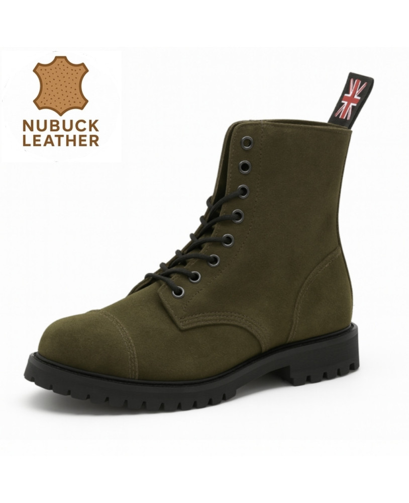 Rangers 08-eyelet khaki nubuck leather Nevermind, military design with underground style