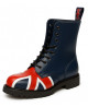 Nevermind 8-Eyelet Rangers – Union Jack in blue leather