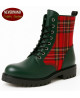 Rangers Nevermind – pelle verde inglese e tartan rosso, stile punk britannico