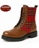 Rangers Nevermind – pelle camel vintage e tartan rosso, spirito d’esploratore punk britannico