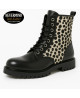 8-eye black leather rangers with leopard bovine fur – Nevermind Wild Instinct