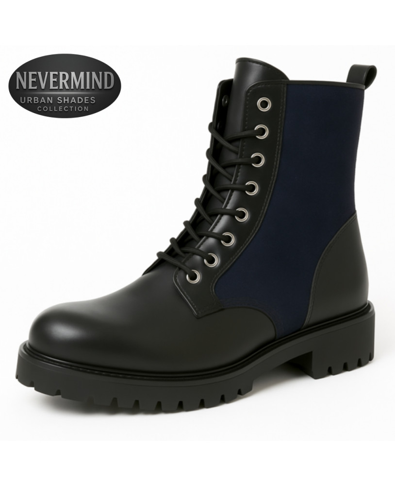 Rangers 8 ojales cuero negro y nobuk azul marino – Nevermind Urban Shades