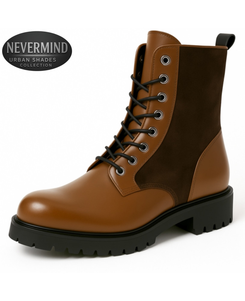 8-Loch-Rangers Leder braun und Nubuk dunkelbraun – Nevermind Urban Shades