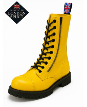 London Spirit Gelb Lederstiefel – Punk-Stil von Nevermind.