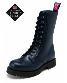 Rangers London Spirit Bleues Marine en cuir – style rock urbain Nevermind.
