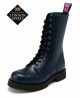 London Spirit Navy Blue Leather Boots – modern punk elegance by Nevermind.