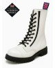 London Spirit White Leather Boots – punk elegance by Nevermind.