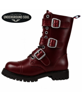Burgundy Triple Lock Rangers with three buckles Nevermind.