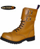 10-eye camel leather rangers with double straps – Nevermind Iron Straps