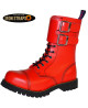 10-eye red leather rangers with double straps – Nevermind Iron Straps