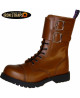 10-eye brown leather rangers with double straps – Nevermind Iron Straps