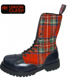 Rangers cuir bleu marine tartan rouge Union Clash Nevermind