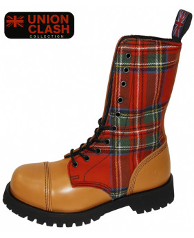 Rangers cuir camel tartan rouge Union Clash Nevermind