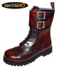 Rangers cuir cherry patiné à boucles Iron Straps Nevermind