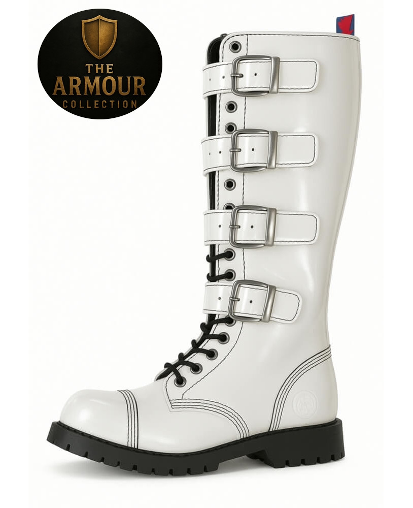 Rangers 20 ojales cuero blanco – The Armour Collection – Nevermind