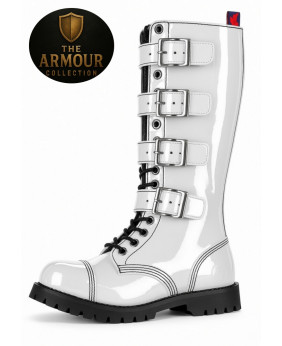Rangers 20 ojales charol blanco – The Armour Collection – Nevermind