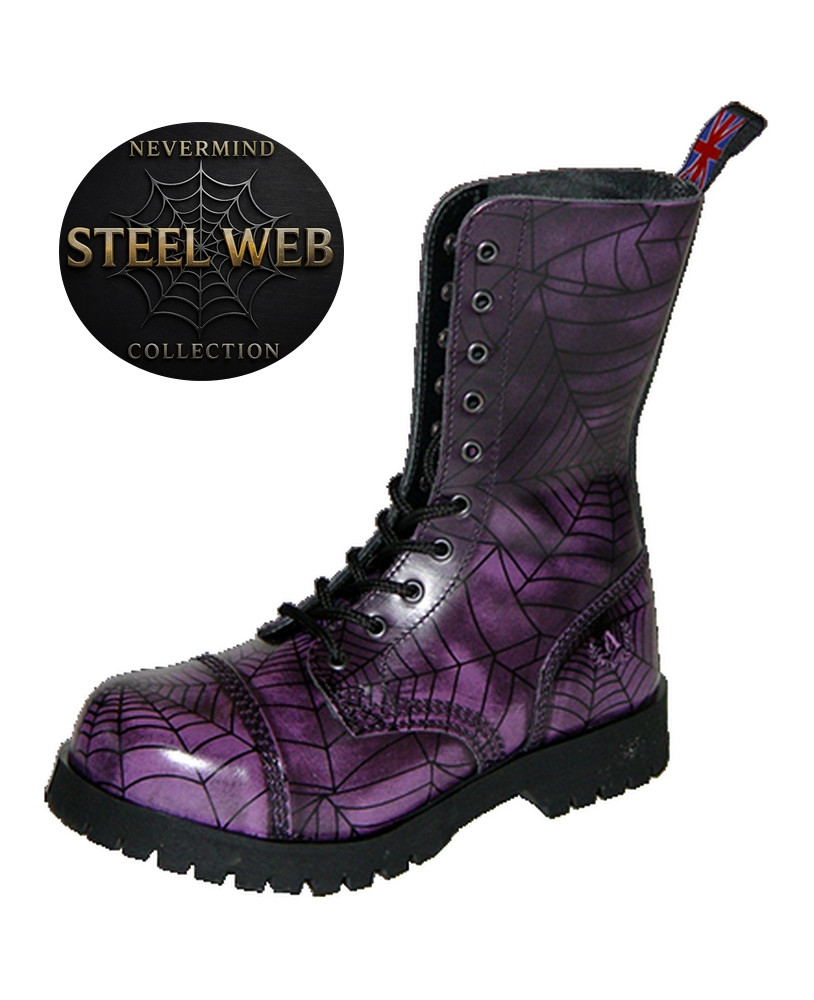 Rangers 10 occhielli pelle viola – Steel Web Collection