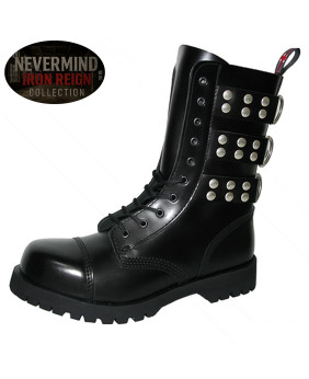 Rangers 10 eyelets black leather – Iron Reign Nevermind