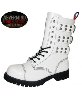 Rangers 10 eyelets white leather – Iron Reign Nevermind