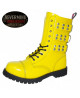 Yellow steel-toe rangers with riveted straps – Iron Reign Collection.