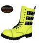 Patent lime green rangers with steel toe – Iron Reign Nevermind.