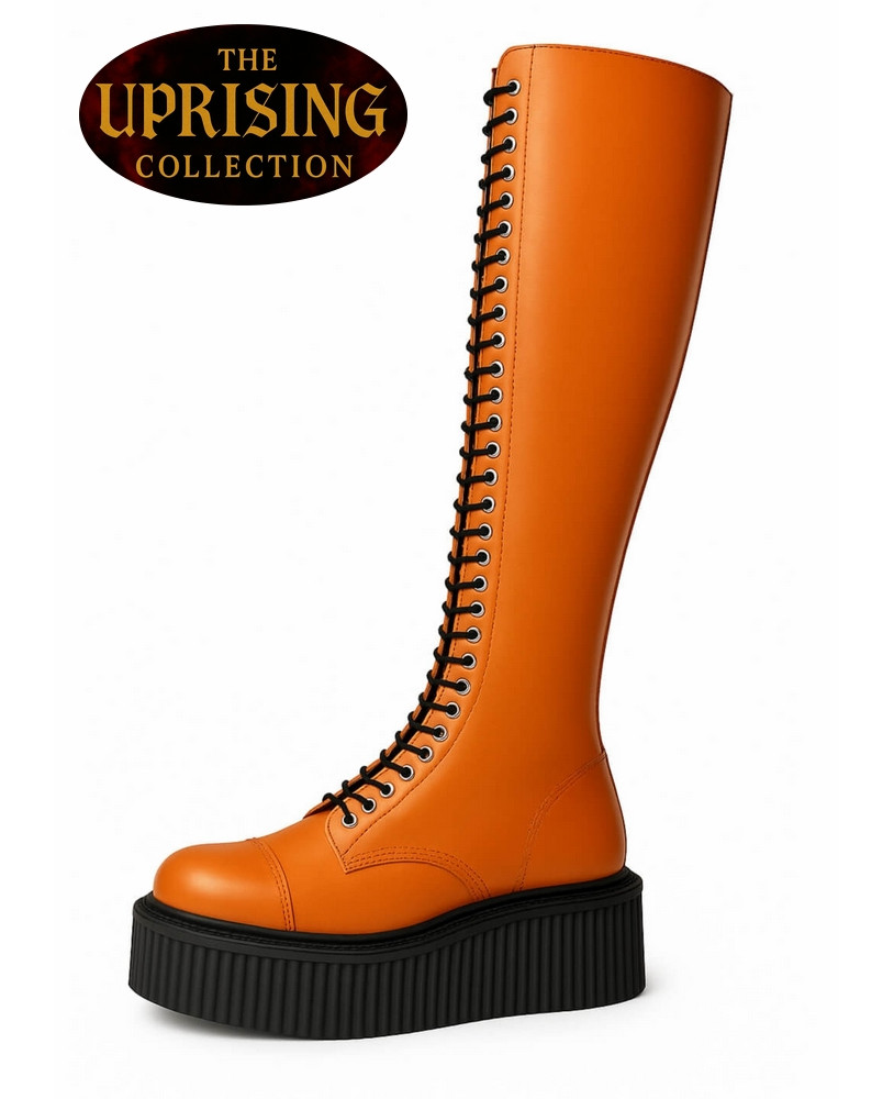 Botas góticas cuero naranja plataforma – The Uprising