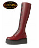 Gothic-Stiefel Leder Cherry Plateau – The Uprising