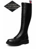 Black leather 30-eyelet rangers – Shadow Command collection