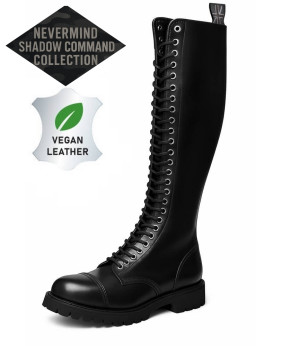 Rangers vegane nere 30 fori – collezione Shadow Command