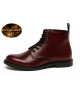 Nevermind Core Collection burgundy leather ankle boots with refined rock-inspired design