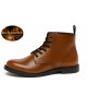 Brown full-grain leather boots Nevermind Core Collection, refined rock elegance