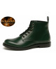 Green full-grain leather boots Nevermind Core Collection, refined and modern rock style