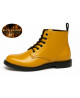 Mustard full-grain leather ankle boots Nevermind Core Collection, bold and refined design