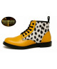 Stivaletto in pelle gialla e pelliccia bovina lince Nevermind Core Collection
