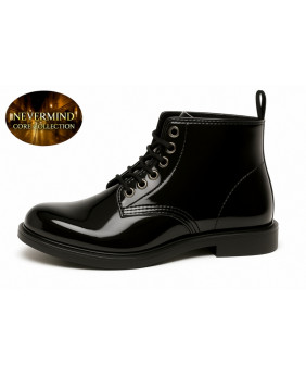 Bottine cuir verni noire Nevermind Core Collection