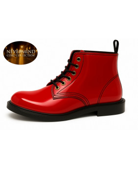 Bottine cuir verni rouge Nevermind Core Collection