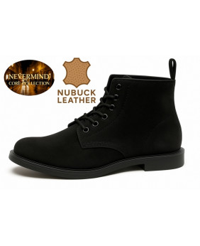 Bottine cuir nubuck noir – Nevermind Core Collection