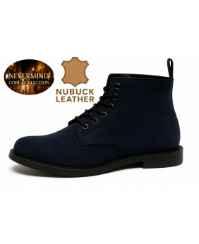 Bottine cuir nubuck bleu navy – Nevermind Core Collection