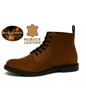 Chocolate brown nubuck leather ankle boots – Nevermind Core Collection