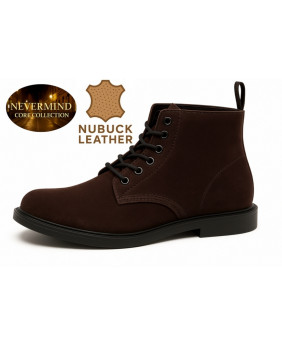 Dark brown nubuck leather ankle boots – Nevermind Core Collection