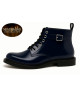 Leder-Stiefelette marineblau mit Schnalle – Nevermind Core Collection