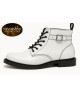 White leather buckle ankle boots – Nevermind Core Collection