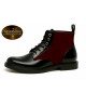 Stivaletti in pelle nera e camoscio bordeaux – Nevermind Core Collection