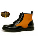 Ankle boots leather black and orange suede – Nevermind Core Collection